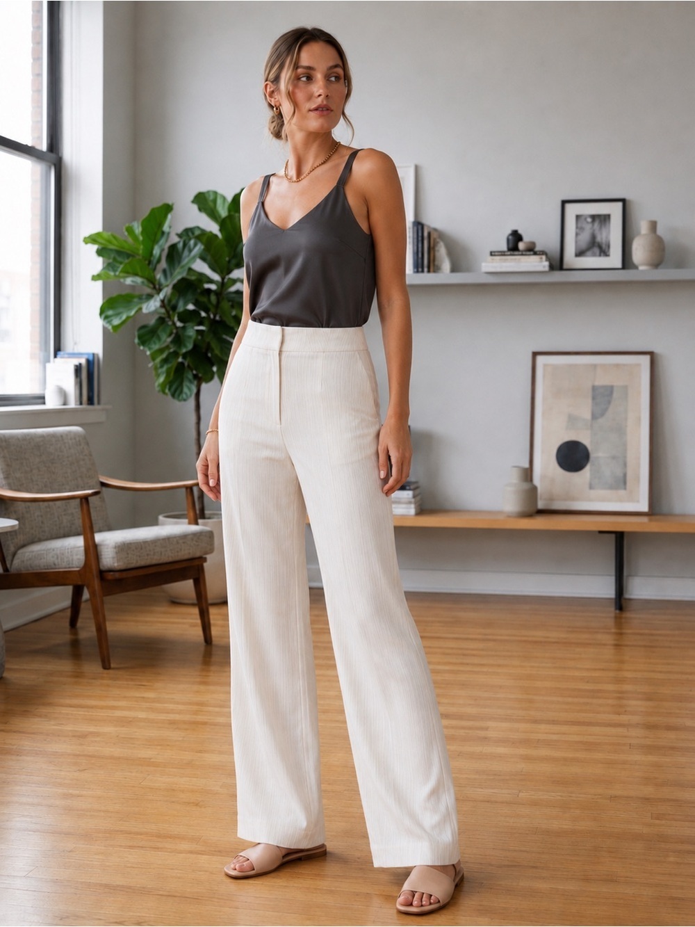 Kenneth Cole New York striped pants 4